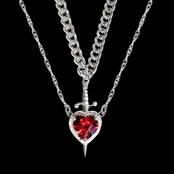 ✨ Heart & Sword Pendant  Symbol of Love & Strength ✨